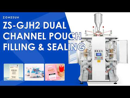 ZONESUN ZS-GJH2 Dual Head Liquid Pouch Liquid Filling Sealing Machine