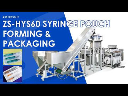 ZONESUN ZS-HYS60 Automatic Syringe Packing Machine with Feeding, Sealing and Cutting System