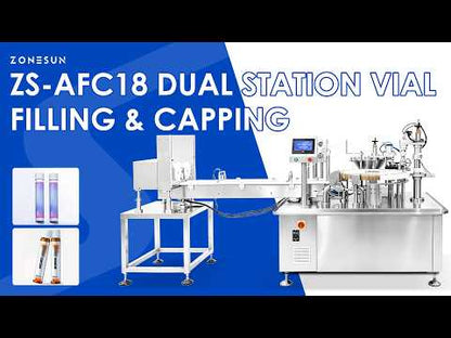 ZONESUN ZS-AFC18 Automatic Vial Filling and Dual-Station Crimp Capping Machine