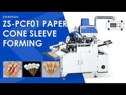 ZONESUN ZS-PCF01 Automatic Tapered Paper Sleeve Rolling and Gluing Machine