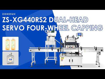 ZONESUN ZS-XG440RS2 Automatic Servo Capping Machine With Cap Feeding Placement System