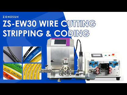 ZONESUN ZS-EW30 CNC Wire Cutting Stripping Machine with Automatic Inkjet Coding System