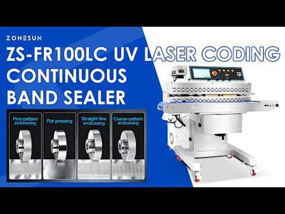 ZONESUN ZS-FR100LC UV Laser Continuous Bag Sealing Machine