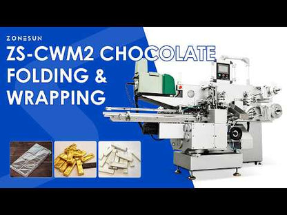 ZONESUN ZS-CWM2 High Speed Chocolate Bar Wrapping Machine with Automatic Film Wrapping System