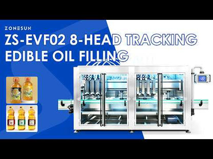 ZONESUN ZS-EVF02 8-Head Servo Tracking Cooking Oil Liquid Bottle Filling Machine