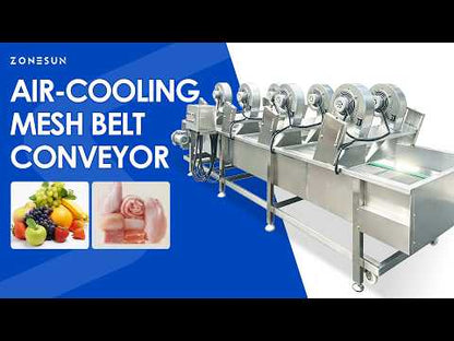 ZONESUN ZS-CT5 Automatic Mesh Belt Cooling Conveyor for Industrial Food Production