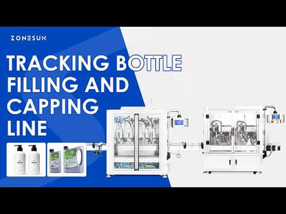 ZONESUN ZS-AFC24VT Detergent Cream Tracking Filling Capping Production Line