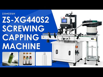 ZONESUN ZS-XG440S2 Automatic Servo Capper with Dual-Track Bowl Feeder