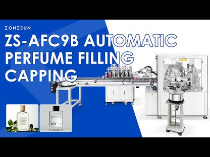 ZONESUN ZS-AFC9B Automatic Perfume Filling Capping Crimping Machine Cosmetic Fragrance Packaging Equipment