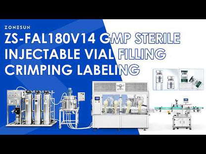 ZONESUN ZS-FAL180V14 GMP Sterile Vial liquids Filling and Capping Production Line