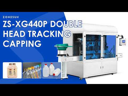ZONESUN ZS-XG440P Continuous Motion Automatic Bottle Cap Tightening Machine