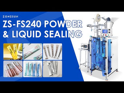 ZONESUN ZS-FS240 Servo VFFS Machine for Powder and Liquid Filling Sealing Packaging