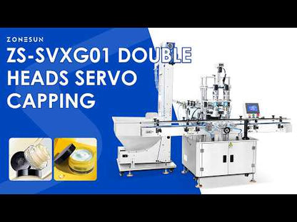 ZONESUN ZS-SVXG01 Automatic Servo Screw Capping Machine Double Heads Capper