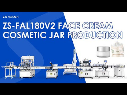 ZONESUN ZS-FAL180V2 Cosmetic Cream Packaging Production Line Filling Capping Labeling Machine Line for Cosmetic Bottle Automatic Skincare Production