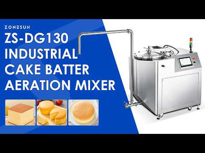 ZONESUN ZS-DG130 Industrial Cake Foam Mixer with Air Injection System