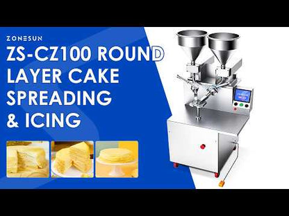 ZONESUN ZS-CZ100 Industrial Automatic Layer Cake Icing Making Machine for Food Factory Production