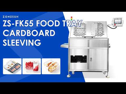 ZONESUN ZS-FK55 Automatic Cardboard Sleeve Packaging Machine for Meal Boxes Fast Food Containers