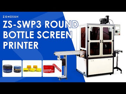 ZONESUN ZS-SWP3 Automatic Screen Printing Machine for Bottles and Tubes