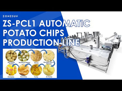 ZONESUN ZS-PCL1 Automatic Potato Chips Production Line for Fire Snack Processing