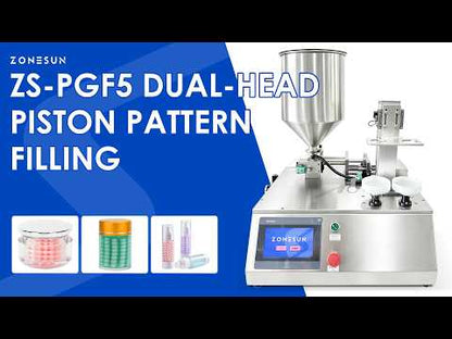 ZONESUN ZS-PGF5 Automatic Dual-Head Cosmetic Cream Filling Machine for Layered Patterns