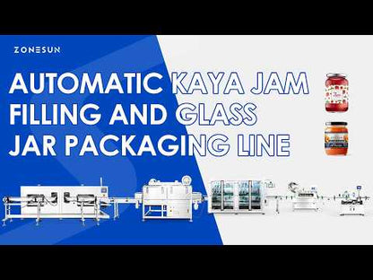 ZONESUN ZS-FAL180V11 Automatic Kaya Jam Filling Capping & Labeling Packaging Line