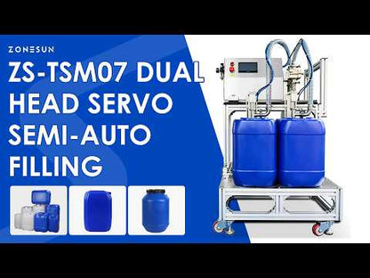ZONESUN ZS-TSM07 Anti-drip Nozzle 1-20L Servo Liquid Filling Machine