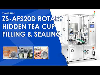 ZONESUN ZS-AFS20D Automatic Tea Coffee Paper Cup Filling Sealing Packaging Machine 2-20g