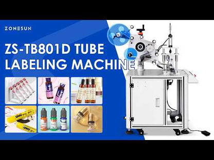 ZONESUN ZS-TB801D Semi Automatic Round Bottle Labeling Machine For Normal Transparent Label