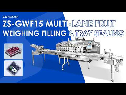 ZONESUN ZS-GWF15 Automatic Small Fruit Tray Filling and Lid Closing Line