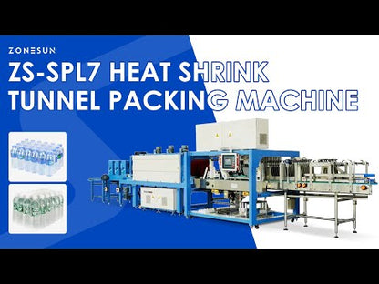 ZONESUN ZS-SPL7 Automatic PE Film Bottle Heat Shrink Wrap Line Product Shrink Tunnel