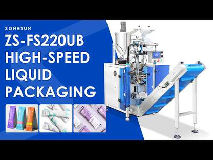 ZONESUN ZS-FS220UB Automatic Liquid Packaging Machine Servo Gear Pump High Speed VFFS Packing System