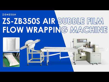 ZONESUN ZS-ZB350S Servo Horizontal Flow Wrapper Air Bubble Film Wrapper