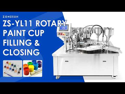 ZONESUN ZS-YL11 Rotary 1.5-10ml Paint Liquid Filling and Sealing Machine for Paint & Coating Industry
