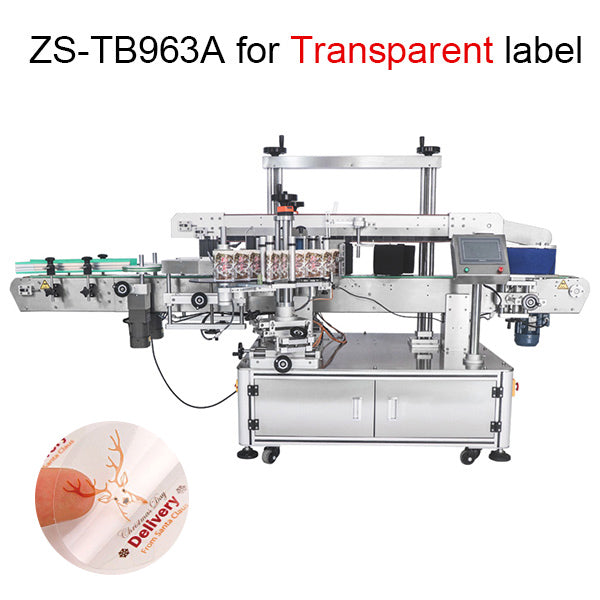 ZONESUN ZS-TB963 Double Side Round Square Bottle Labeling Machine For Normal Transparent Label  ZONESUNPRO