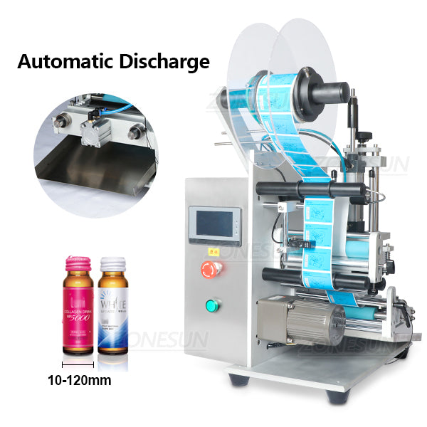 ZONESUN ZS-TB100 Semi Automatic Round Bottle Single Double Sides Labeling Machine  ZONESUNPRO