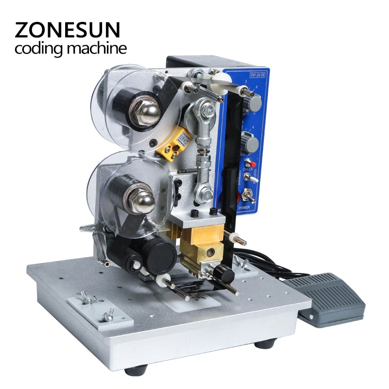 ZONESUN HP-241B Semi-automatic Electric Hot Stamp Ribbon Code Printing Machine